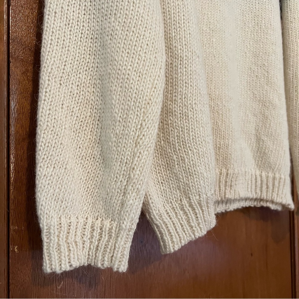 Icelandic lopapeysa Wool Knit Sweater - Handmade in Iceland 100% Wool Mens L - Picture 6 of 10